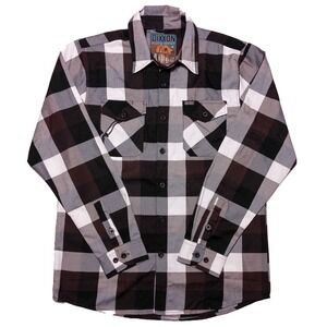 DIXXON Flannel Company Capistrano Long Sleeve Button Shirt Red Medium M